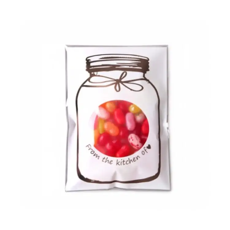 

Emerra 100Pcs Bottle pattern biscuit food self-sealed bags of fudge transparent Mini 100 pcs/bags