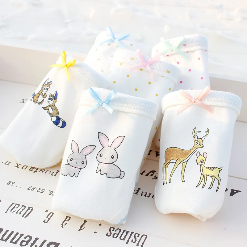 

6pcs/lot brand soft high quality cotton dots cartoon toddle baby girl brief underwear clothes kids infant children girls panties