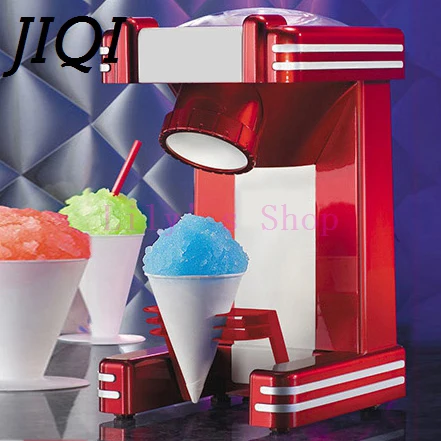 

JIQI Mini Snow Drink Slushy Maker ice shaver block shaving machine ice crusher ice smoothies Snow Cone machine kitchen tools EU