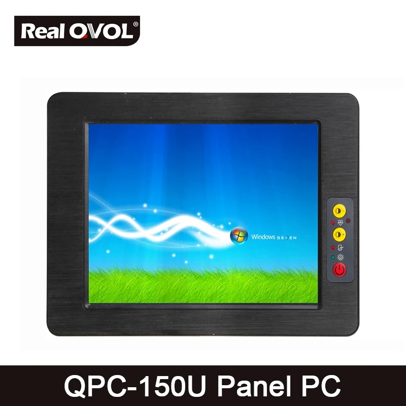 

QPC-150U Panel touch PC industrial computer fanless Intel 1037U 1.8GHz CPU, 32GB SSD with VGA HDMI port & 4 Serial Port,2 LAN