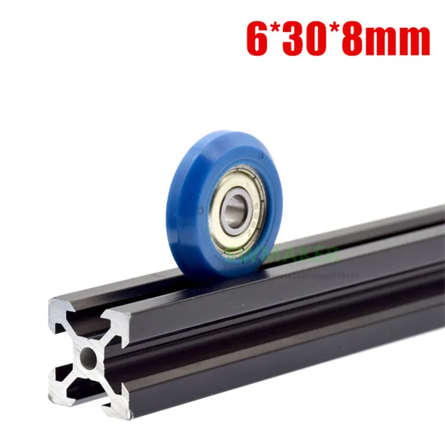 1pcs 6*30*8mm blue V slot pulley / roller, 626 wrapped wheel for Euro