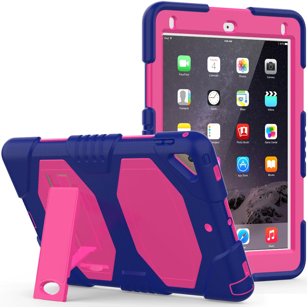 Новый ipad 9,7 2018 2017 Air 1 Air 2 Pro 9,7 Tablet Case тяжелых тела Прочный Гибридный Силиконовый и plasic Защитная крышка