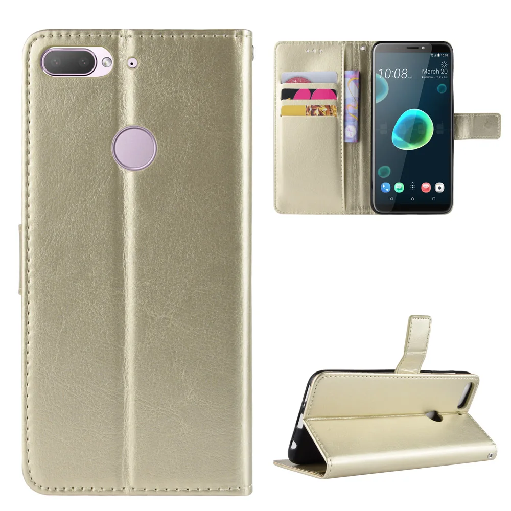 Чехол с откидной крышкой Wallte для телефона HTC Desire 12 Plus чехол кожаный бампер Fundas