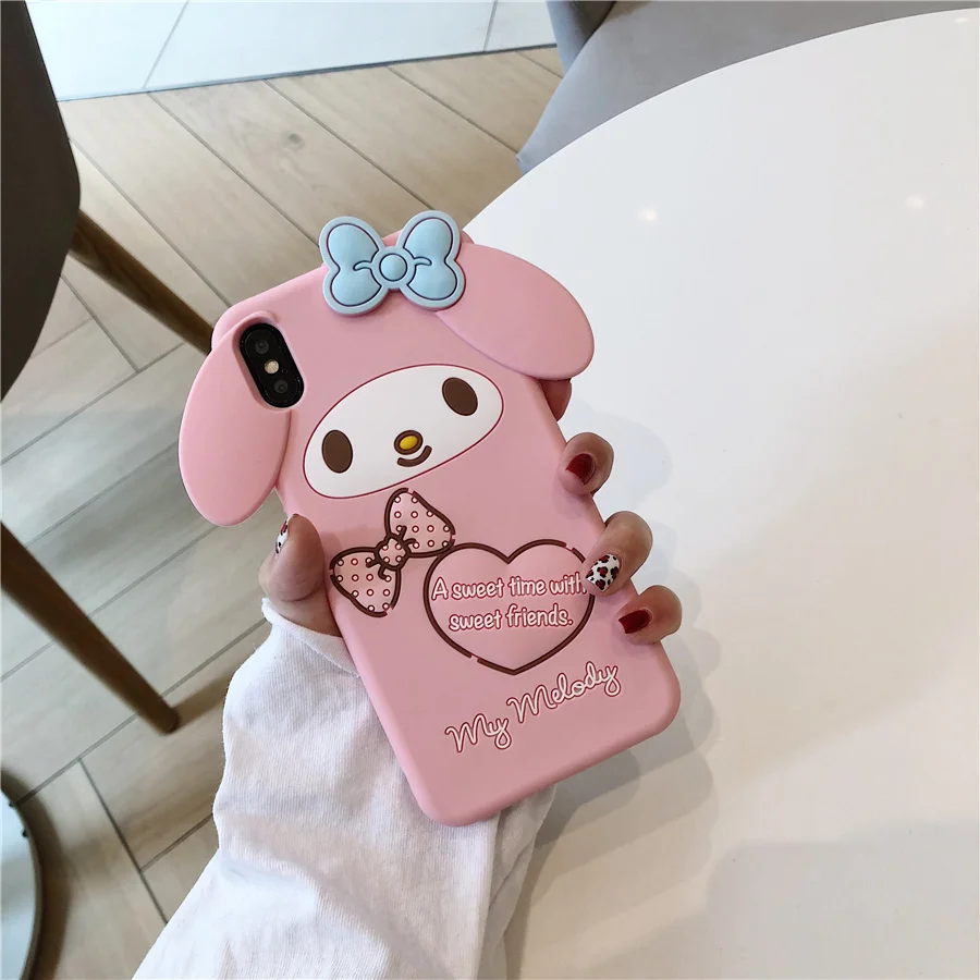 3D милый чехол для телефона с мультипликационным принтом My Melody Pom Purin Dog iPhone 6 6s 7 8 Plus