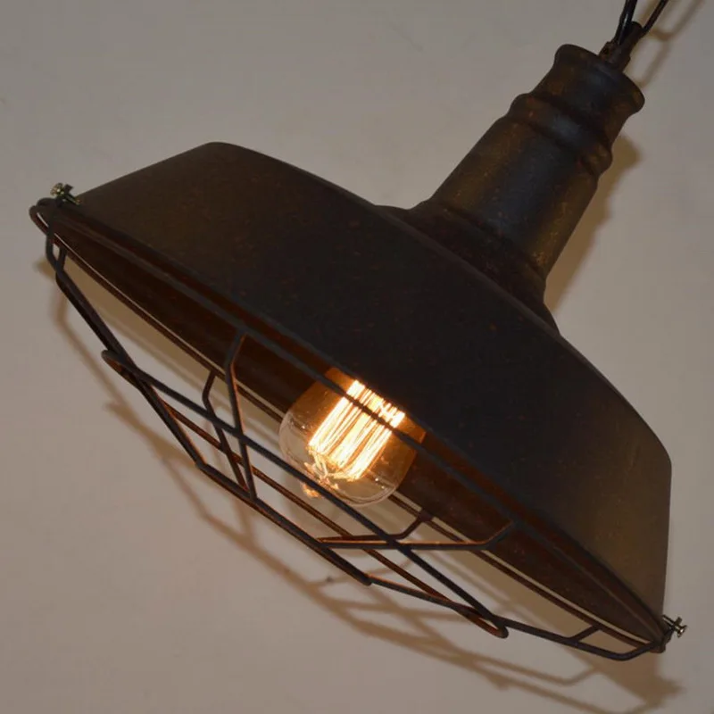 

American Countryside Loft Style Retro Pendant Light Wrought Iron Industrial Net Shape Coffee Shop Decoration Light Free Shipping