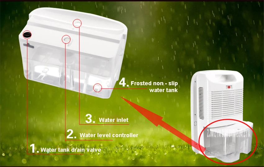 CJ-1503 Тихий домашний очиститель воздуха, осушитель подвального помещения осушитель 85 Вт сушилка для влажности подходит 100 л Емкость резервуара для воды 240-в