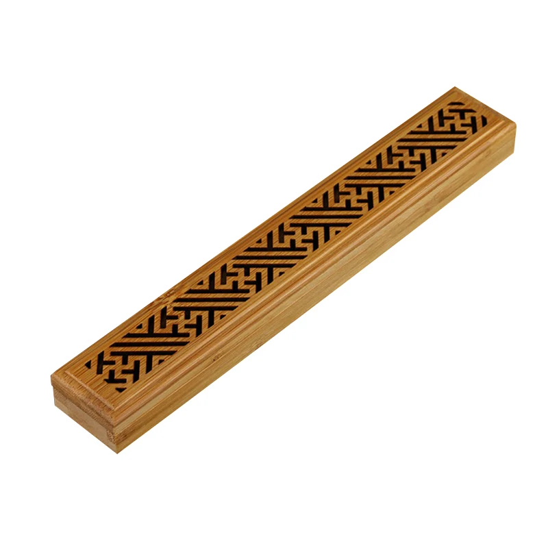 Natural Wooden Incense Stick Box Burning Insence Burner Holder Ash Catcher Home Office TeahouseDecoration