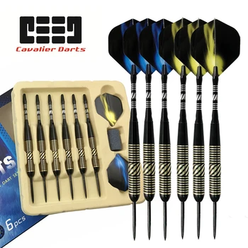 

Darts Profession 6 pcs Aluminium Shafts Brass Durable Dartboard Flights Steel Tip Darts Gift For Indoor Game Sports