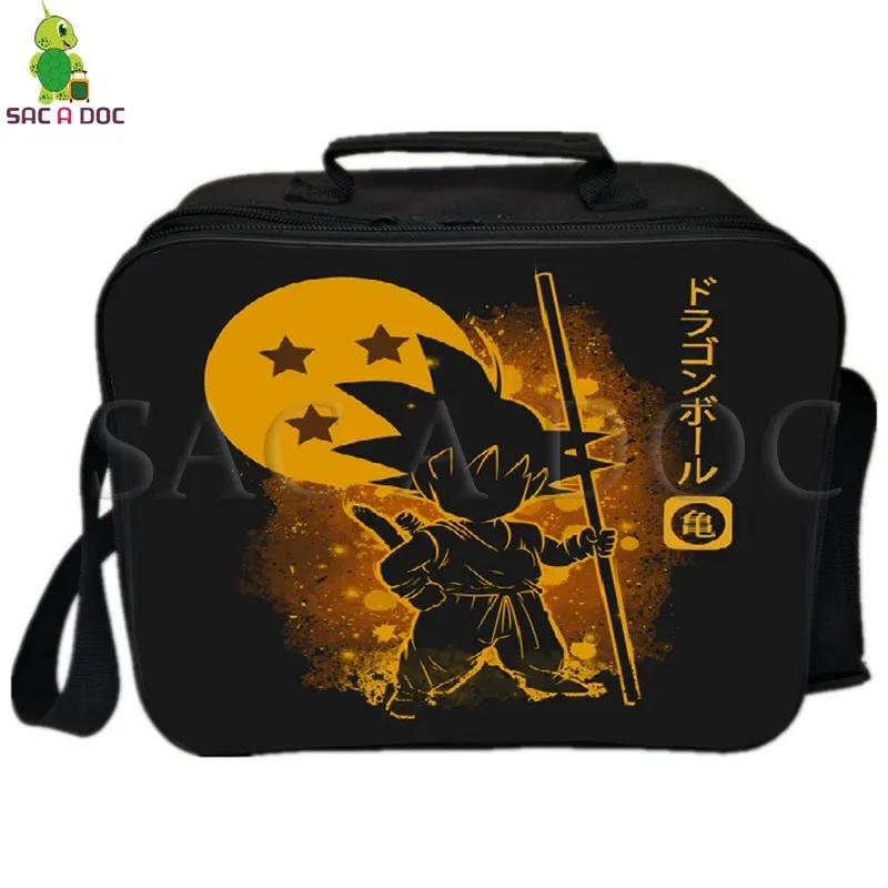 

Dragon Ball Super Saiyan Goku Fresh Keeping Lunch Bag Thermal Insulation Bag Ice Cooler Bag Picnic Camping Shoulder Bag