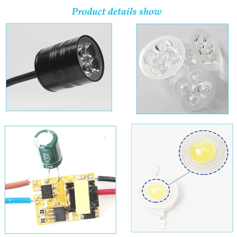 LED table desk lamp EU US Plug with Clip 3W 5W Flexible LED Reading lights Book Lamp 360 degree adjustment AC85-265V 6