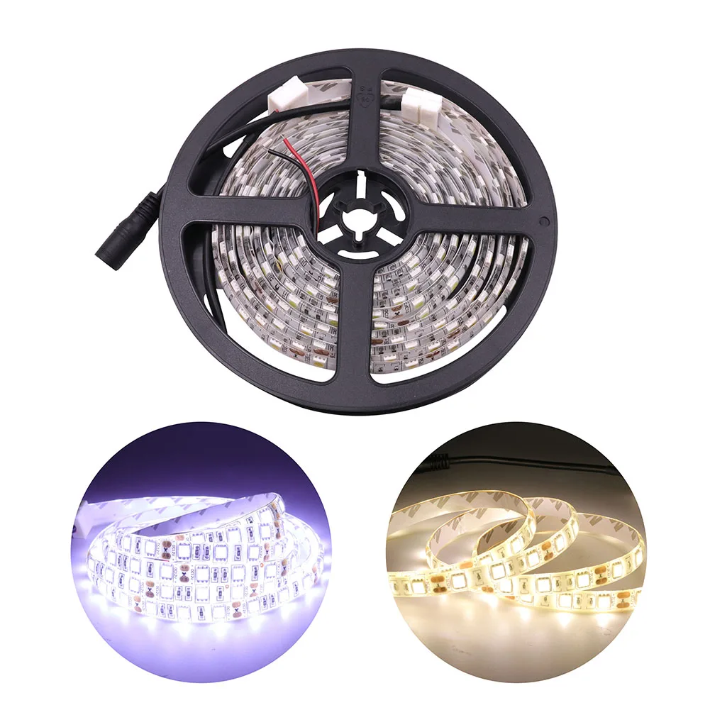 Гибкая светодиодная лента EU/US/AU/UK DC12V SMD 5050 красный/зеленый/синий/белый/теплый