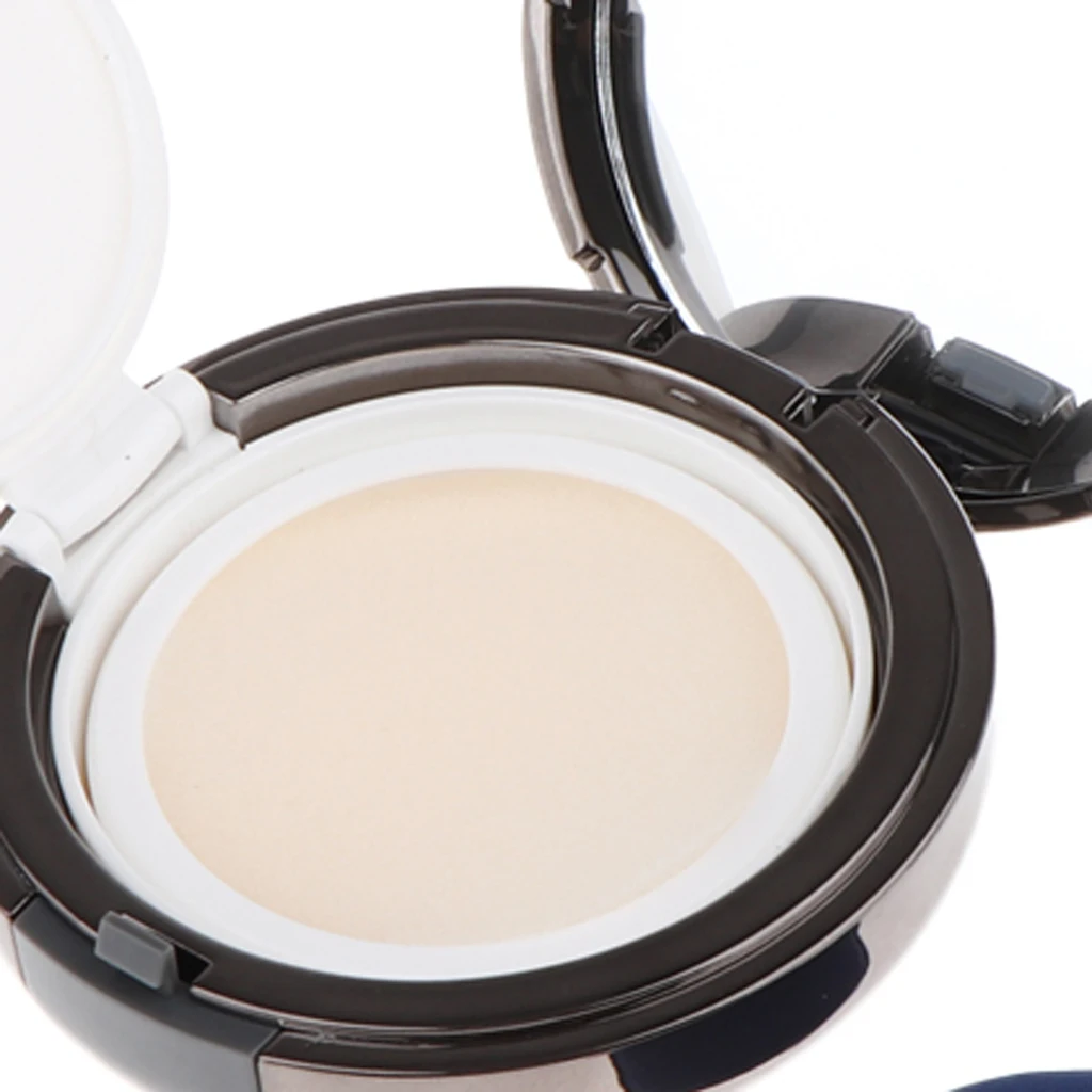 

Perfeclan Empty Black Makeup Powder Container Air Cushion Puff Case with Sponge Puff for Making Foundation BB Cream by Yourself