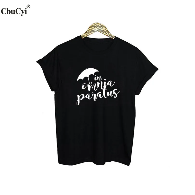 جيلمور الفتيات في omnia paratus الجرافيك تي شيرت ملابس النساء قمم أزياء الصيف المتناثرة تي shirtblack الأبيض القطن ر قميص