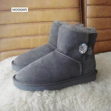 The latest high-quality snow boots in Europe in, real sheepskin, natural wool, women's shoes, 6 colors, free delivery