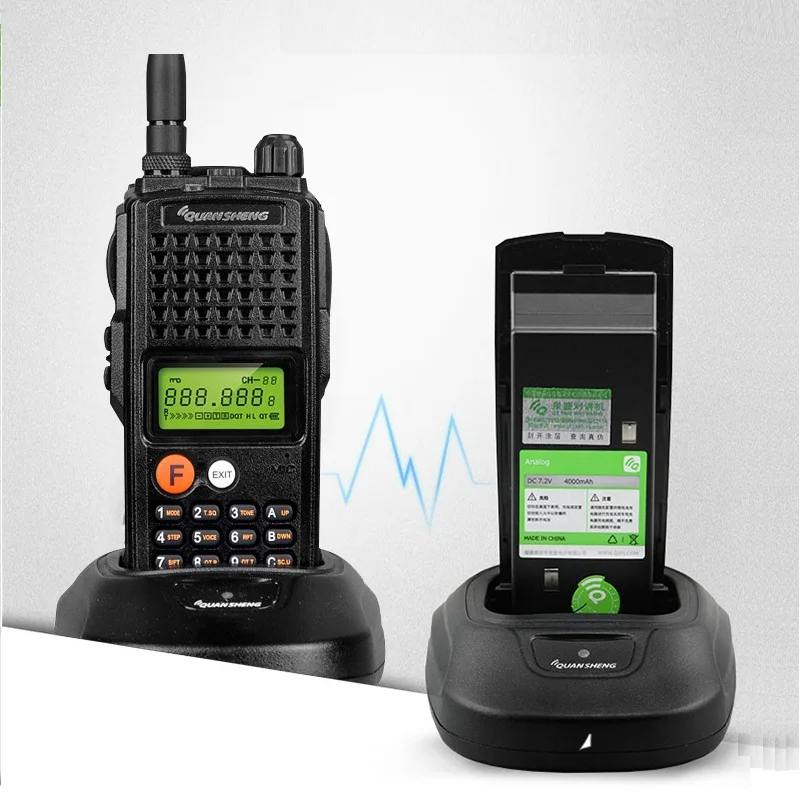 Оригинал Quansheng TG-K10AT Walkie Talkie 10 W высокой Мощность CB радио 4000 mAh UHF VHF для варианта Baofeng 10 W Woki токи UV-5R UV-82