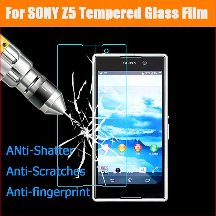 0 26 мм 2.5D пленка из закаленного стекла для Sony Xperia Z5 e6603 e6633 e6653 e6683 5 2 &quotпленка экрана