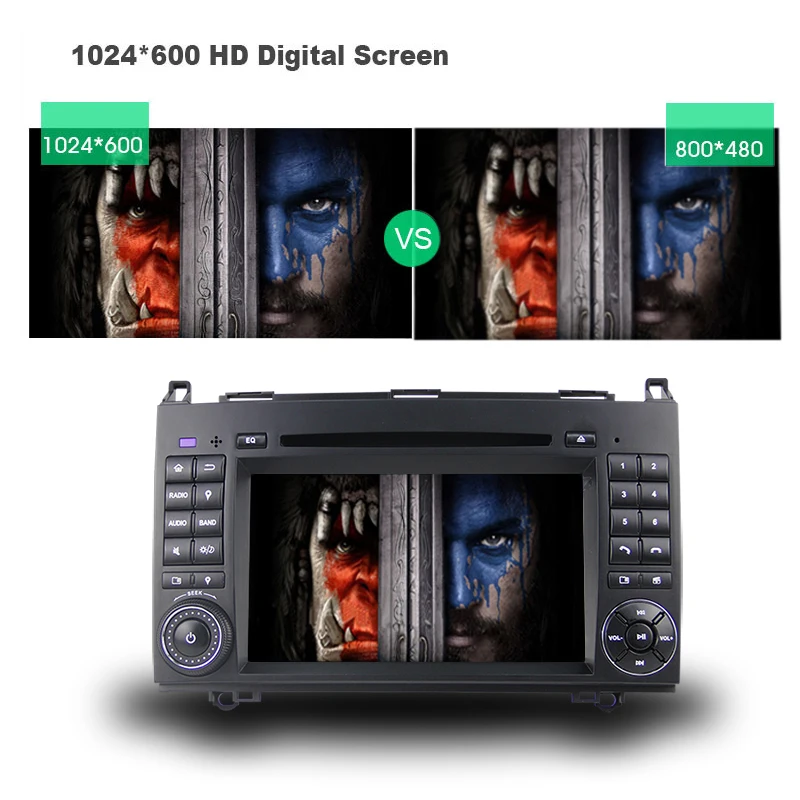 Cheap 1024X600 Android 6.0.2 Octa Core Car DVD For Mercedes Benz Sprinter W169 W245 W906 Viano Vito W639 3G WIFI GPS Navigation Radio 8