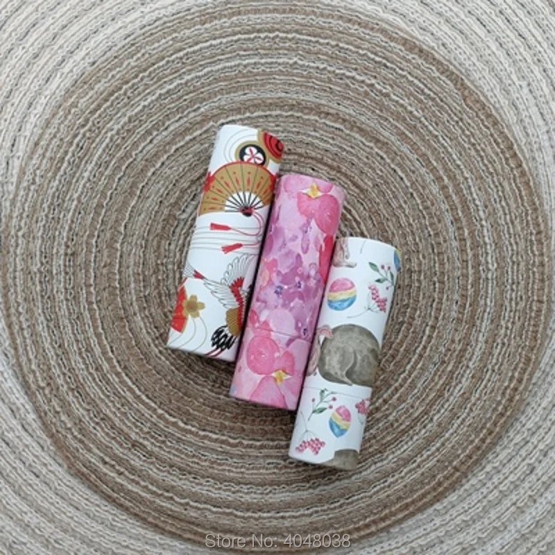12.1mm Empty Makeup Lipstick Tube Kraft Papery Refillable Tube Lip Balm Container Round Cosmetic Lip Stick Tube  (4)