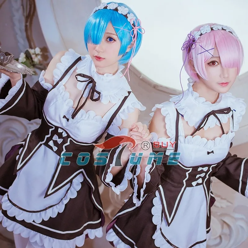 Rem костюм аниме Re: Zero Life в другом мире от Zero Rem Ram косплей костюм платье горничной на заказ