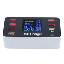 8 портов мульти быстрое зарядное устройство Usb Quick Charge 3,0 несколько Usb зарядная станция для телефона универсальное usb-хаб зарядное устройство Qc 3,0 Led Displa