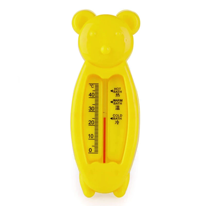 Милый медвежонок воды термометр мультфильм плавающий Детский термометр для ванны игрушка детская Ванна Детские аксессуары уход за ребенком вещи - Цвет: Цвет: желтый
