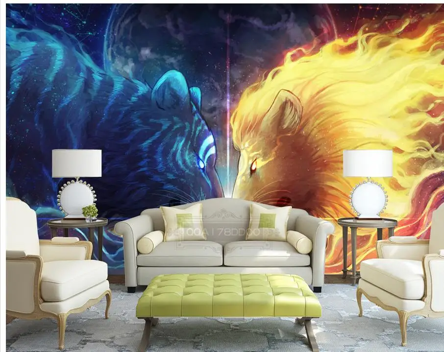 

3d bathroom wallpaper Home Decoration decorative brick wall Tiger Lion TV backdrop wallpapers for living room