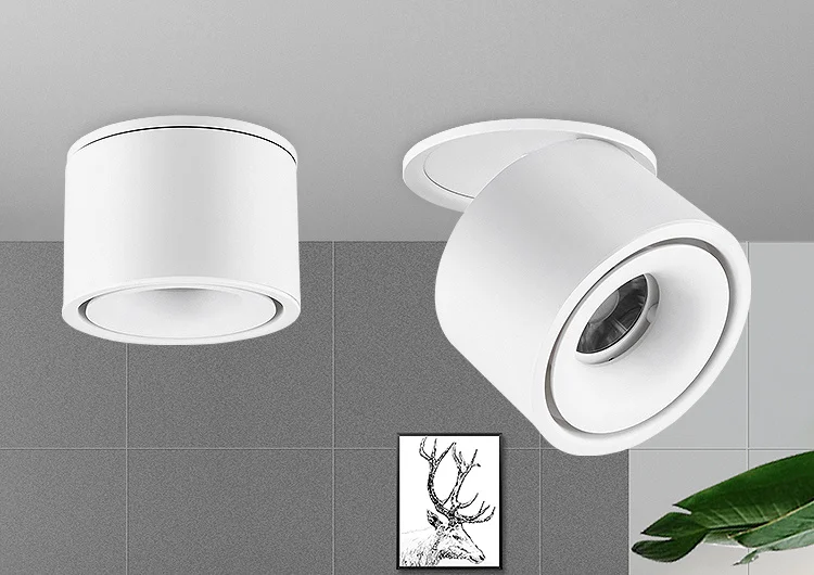 [DBF]90 Degree Foldable LED Recessed Downlight 3W 5W 7W 10W 12W 15W Clothing Store Pic Background Ceiling Spot Light AC85-265V