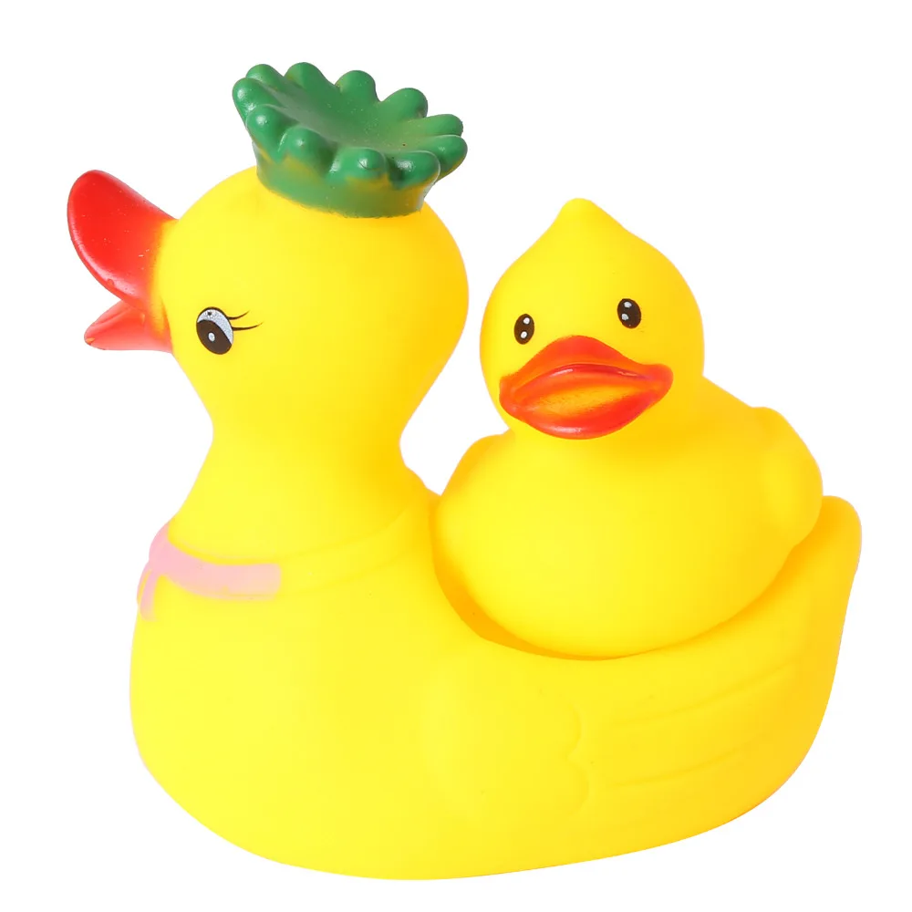 

Set of 2 4.3" Yellow Ducks Toys Rubber Bath Toys Pure Natural Cute Rubber Ducky for Baby Toddlers(A38112)