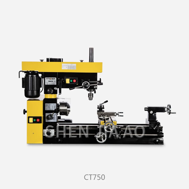 

CT750 Multi-function Lathe Drilling And Milling Machine Desktop Three-in-One Lathe Machine Tool Drilling Milling Machine 220V