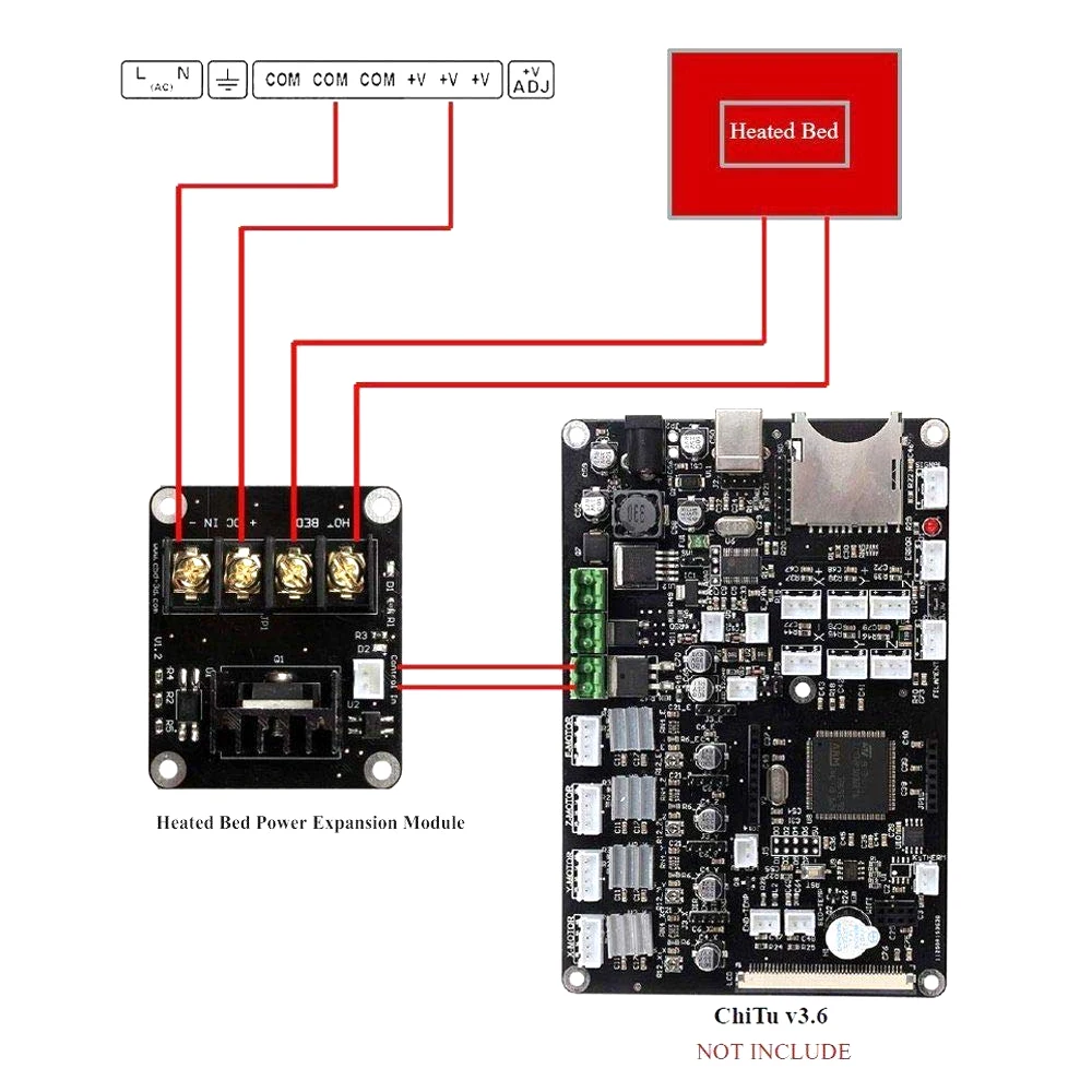 3D принтер с подогревом модуль питания высокого тока 210A MOSFET Upgrade RAMPS 1 4|Детали и