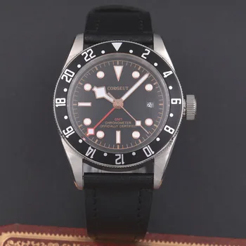 

Corgeut 41mm Men's Automatic Mechanical Watch GMT Sapphire Calendar Watch