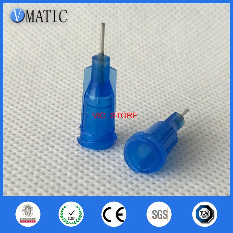

Free Shipping Blue Color Quality 100Pcs/Lot 22G 1/4'' Inch Stainless Steel Tip Dispensing Screw Needles Syringe Needle Tips