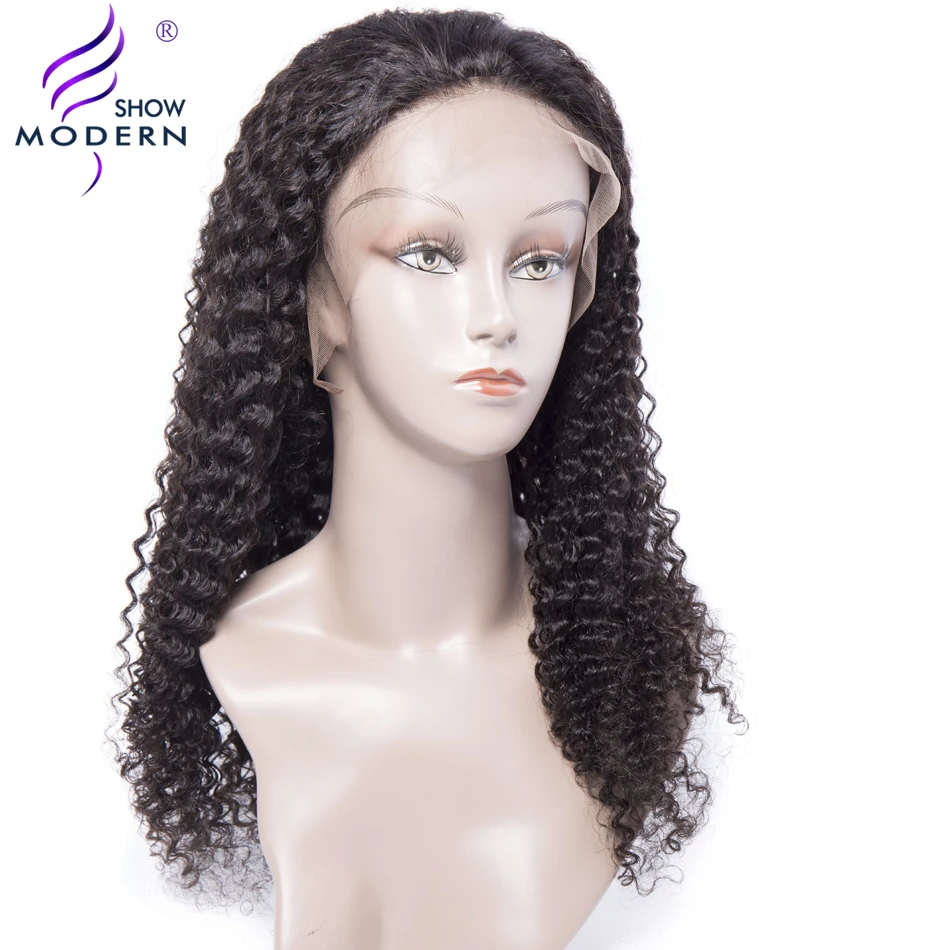 360 Lace Frontal Human Hair Wigs Modern Show Brazilian Curly Weave Remy