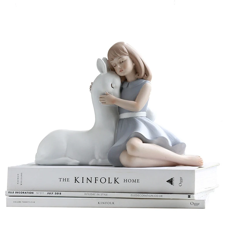 

Creative New Year Gift Sleeping Girl Model Resin Furnishing Crafts Dolls Ornaments Home Accessories Living Room Decoration Gift