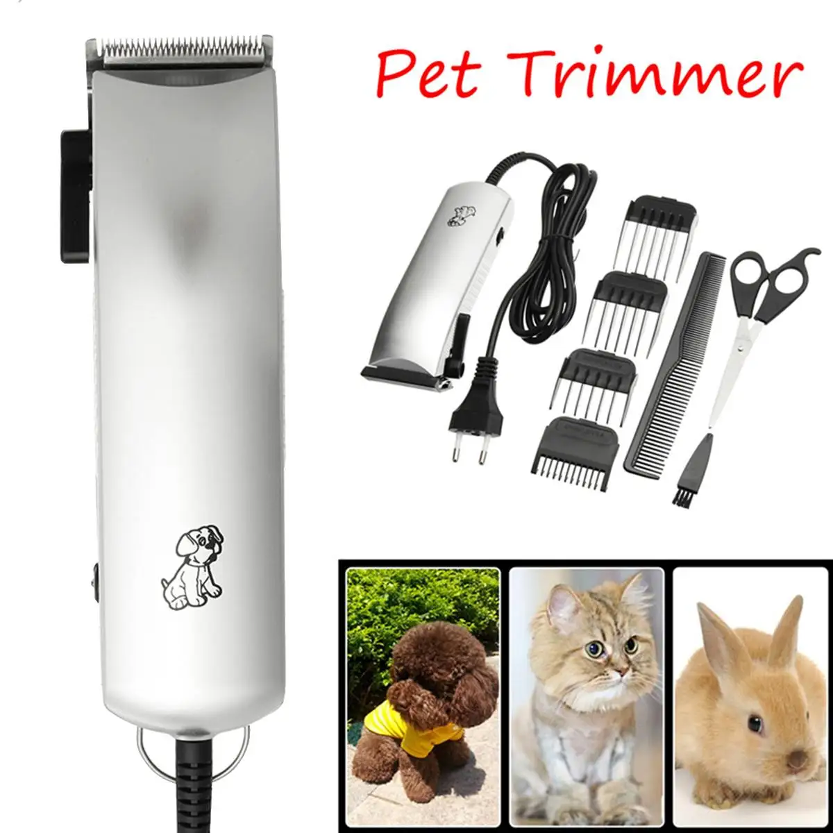 

Electric Adjust Pet Cat Dog Trimmers Professional Hair Grooming Clipper Trimmer Shaver Hair Cutter Dog Haircut Machine Tool EU