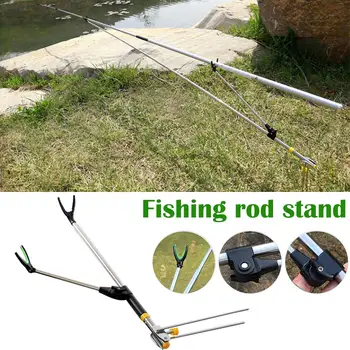 

Fishing Rod Holder Stand Bracket Adjustable Fishing Rods Holder 1.5M 1.7M 2.1M 2.4M Telescoping Fishing Tool Hand Rod Brackets
