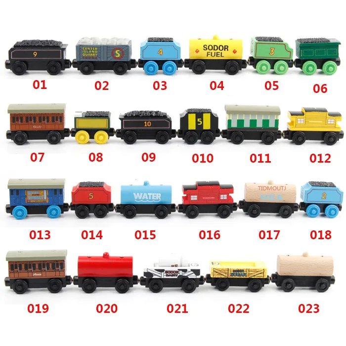 

Wooden Train Toys Carriage Trains Model Magnetic Railway Train Track TOY Accessories Wood Locomotive Cars for Children Kids Gift