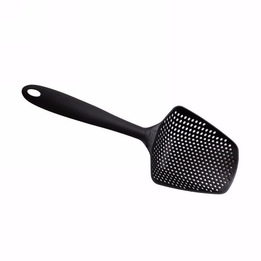 New Large  Kitchen Accessories Gadgets Nylon Strainer Scoop Colander Drain Veggies Water Scoop Gadget Cooking Tools Black
