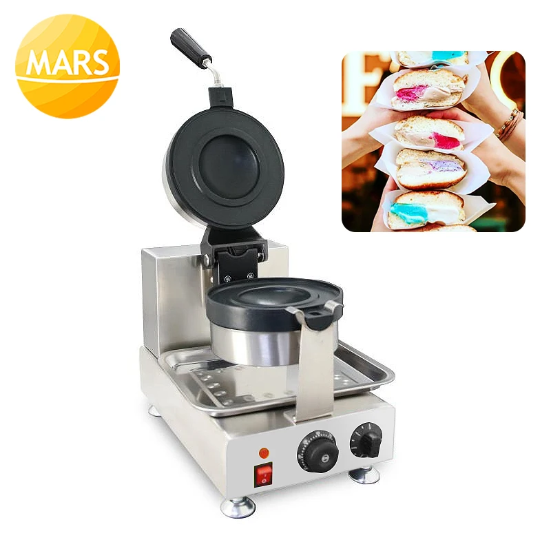 Nueva máquina de prensa comercial de helados de Donut, postres italianos, Gelato Panini, 220V/110V, máquina de prensado de hamburguesas - 2