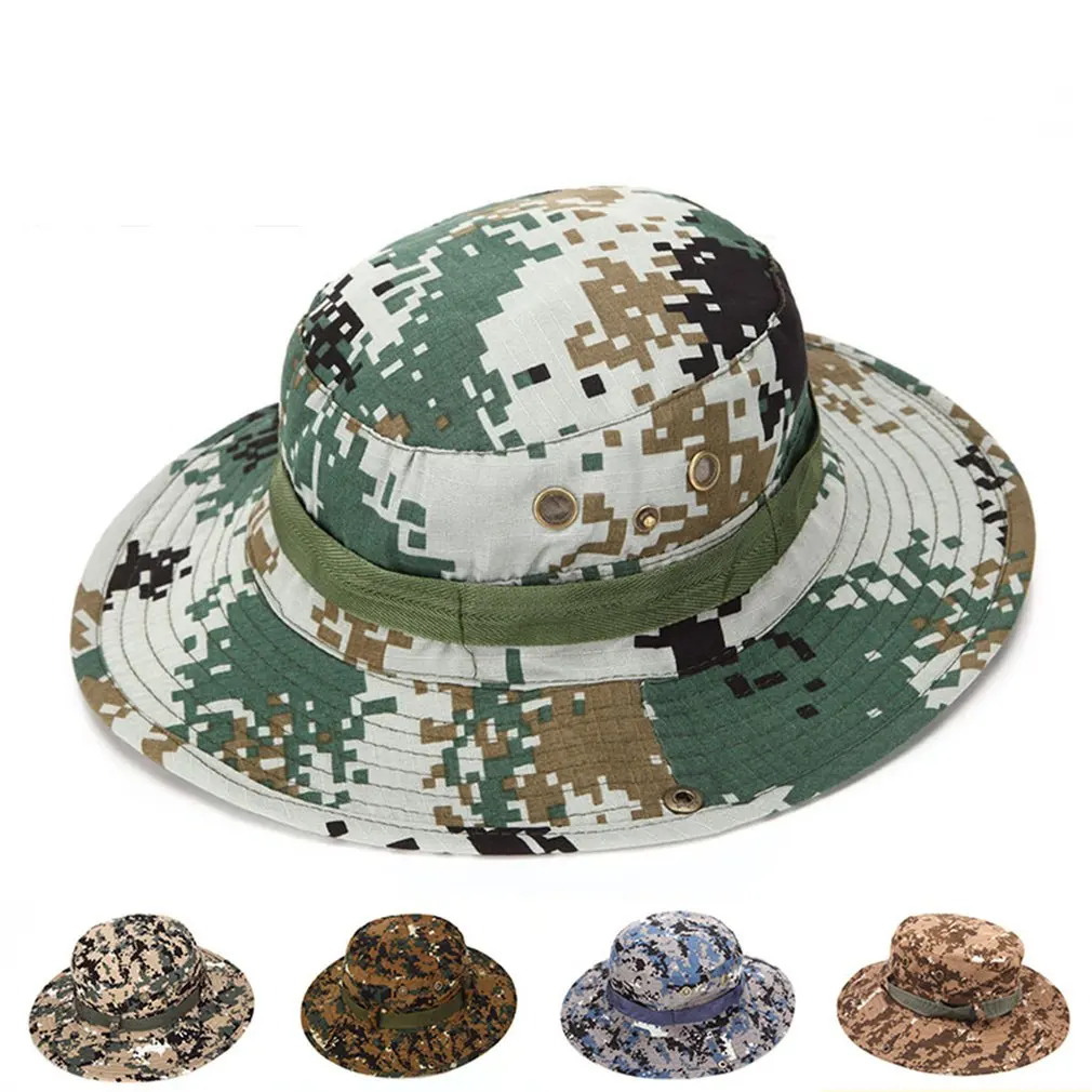 

Nepalese Boonie Hats Breathable Tactical Camouflage Tree Bucket Cap Sunscreen Hat for Camping Hunting Fishing