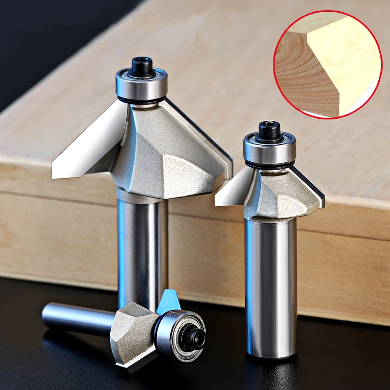 

1PCS-Free shipping CNC solid carbide woodworking router bit,wood milling cutter,45 degree V bit bevel end mill,Chamfering knife