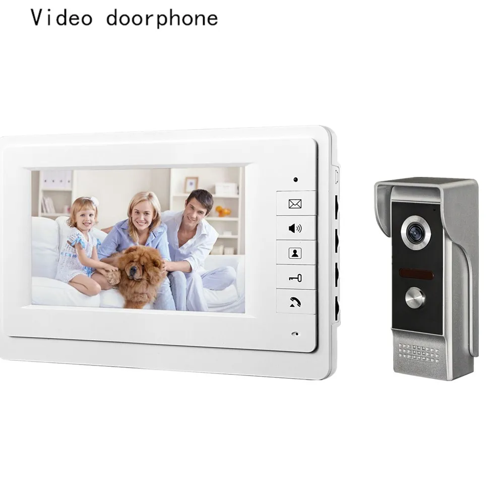 Wired video doorbell system 7 inch high definition color