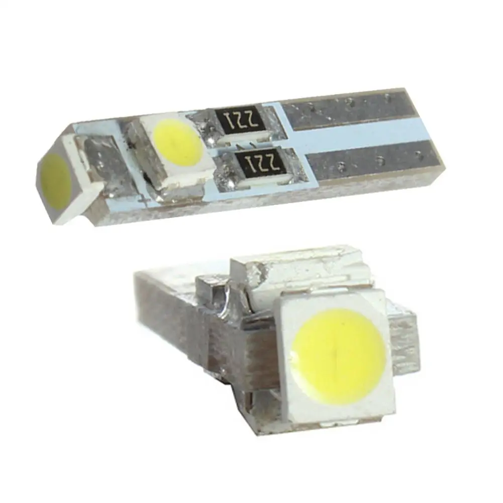 10 шт. 3528 3SMD T5 Автомобильный светодиодный клиновидный светильник лампа