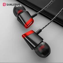 SANLEPUS Бас Звук наушники в ухо Спорт вкладыши 3,5 мм Игровые наушники с микрофоном для xiaomi iPhone samsung гарнитура MP3 компьютер
