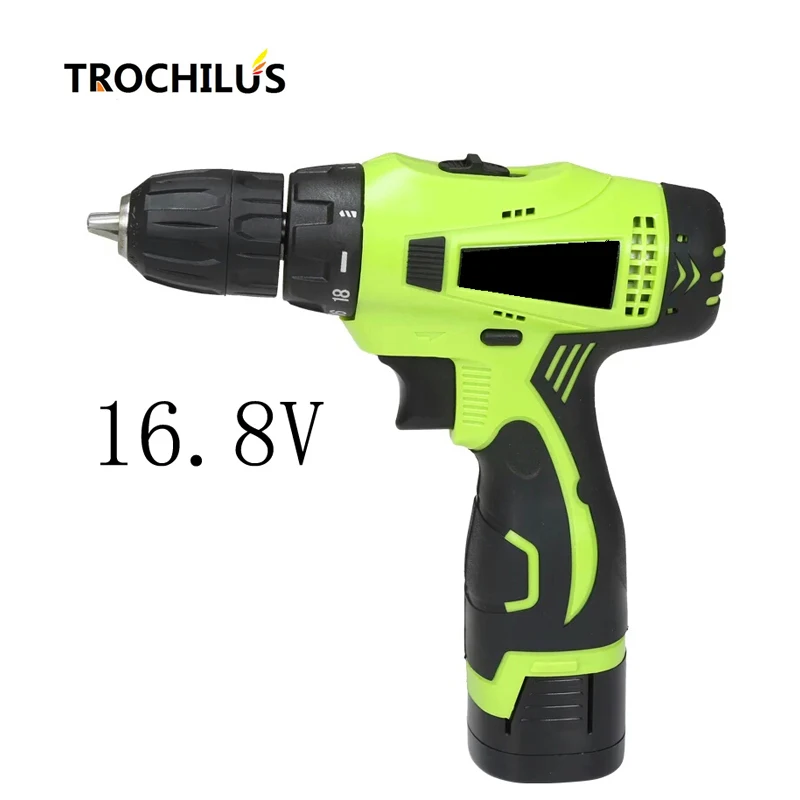 

16.8V power tools Cordless drill Multi-function electric screwdriver with lithium battery Two-speed miniature electric drill