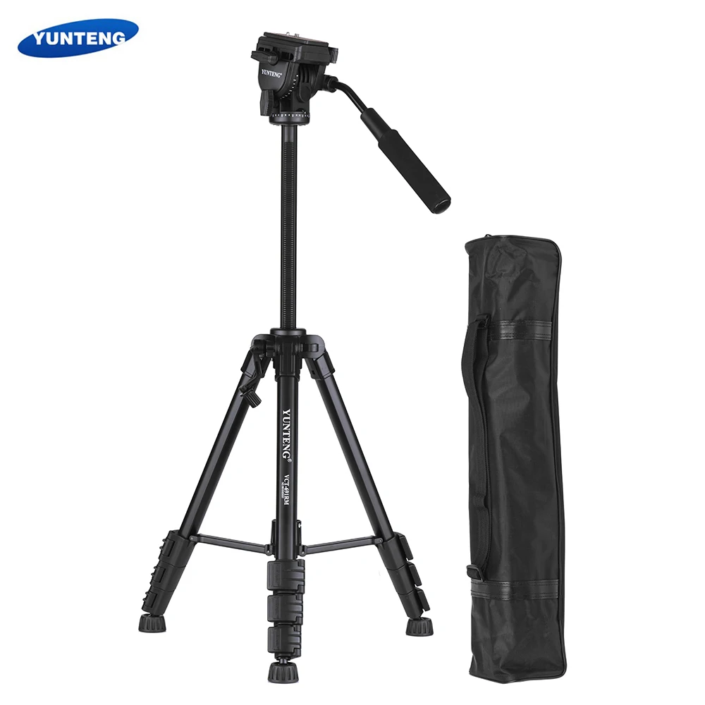 

YUNTENG VCT-691 Camera Tripod Portable Aluminum Alloy Video Tripod with Head for Canon Nikon Sony DSLR ILDC Camera Camcorder