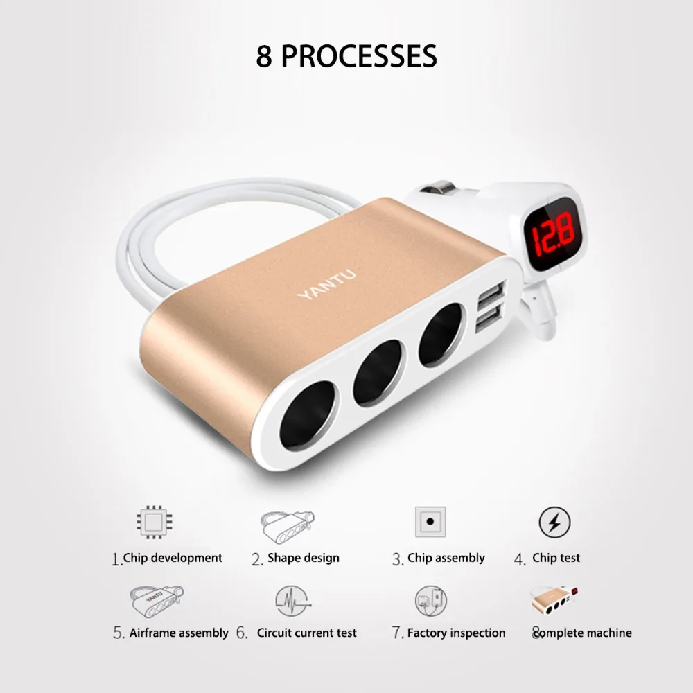 Прочный двойной USB Порты и разъёмы 5 V 3.1A адаптер для быстрого автомобильного Зарядное устройство 3 слота штекер разъема 12 V-24 V Универсальный ... Прочный двойной USB Порты и разъёмы 5 V 3.1A адаптер для быстрого автомобильного Зарядное устройство 3 слота штекер разъема 12 V-24 V Универсальный ...