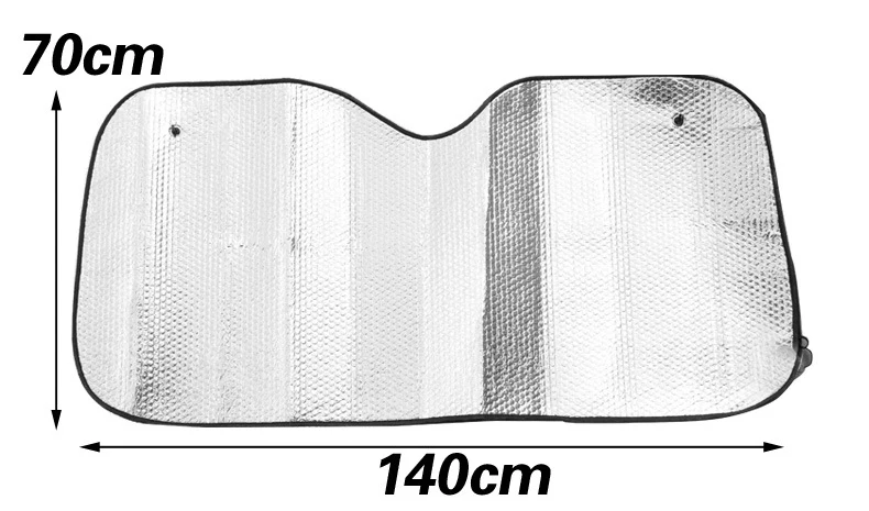 140*70 см двойной размер алюминиевая фольга пены автомобиля солнцезащитные козырьки на ветровом стекле крышка 99% УФ блокируется легко в количестве