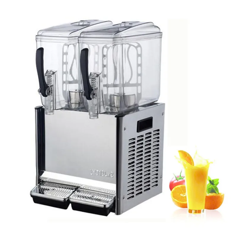 

New design commercial 2 tanks soft drink juice dispenser juice cooling making machine