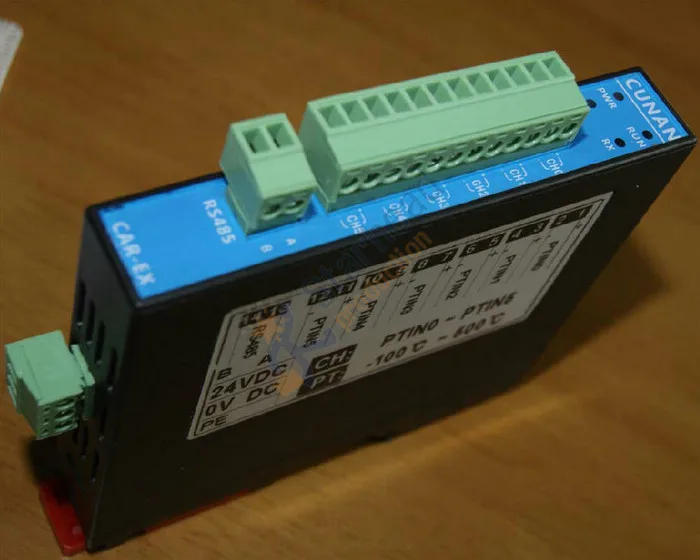 4 канальный 24 битный входной термопара Pt100 модуль сбора температуры RS485 Modbus 2